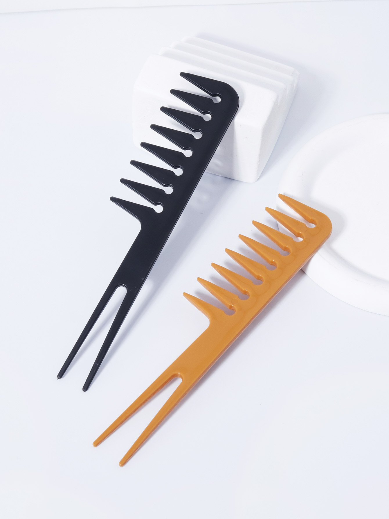 Men'S Grooming Hair - Dubbele vorkkam met brede tanden, dubbelzijdige