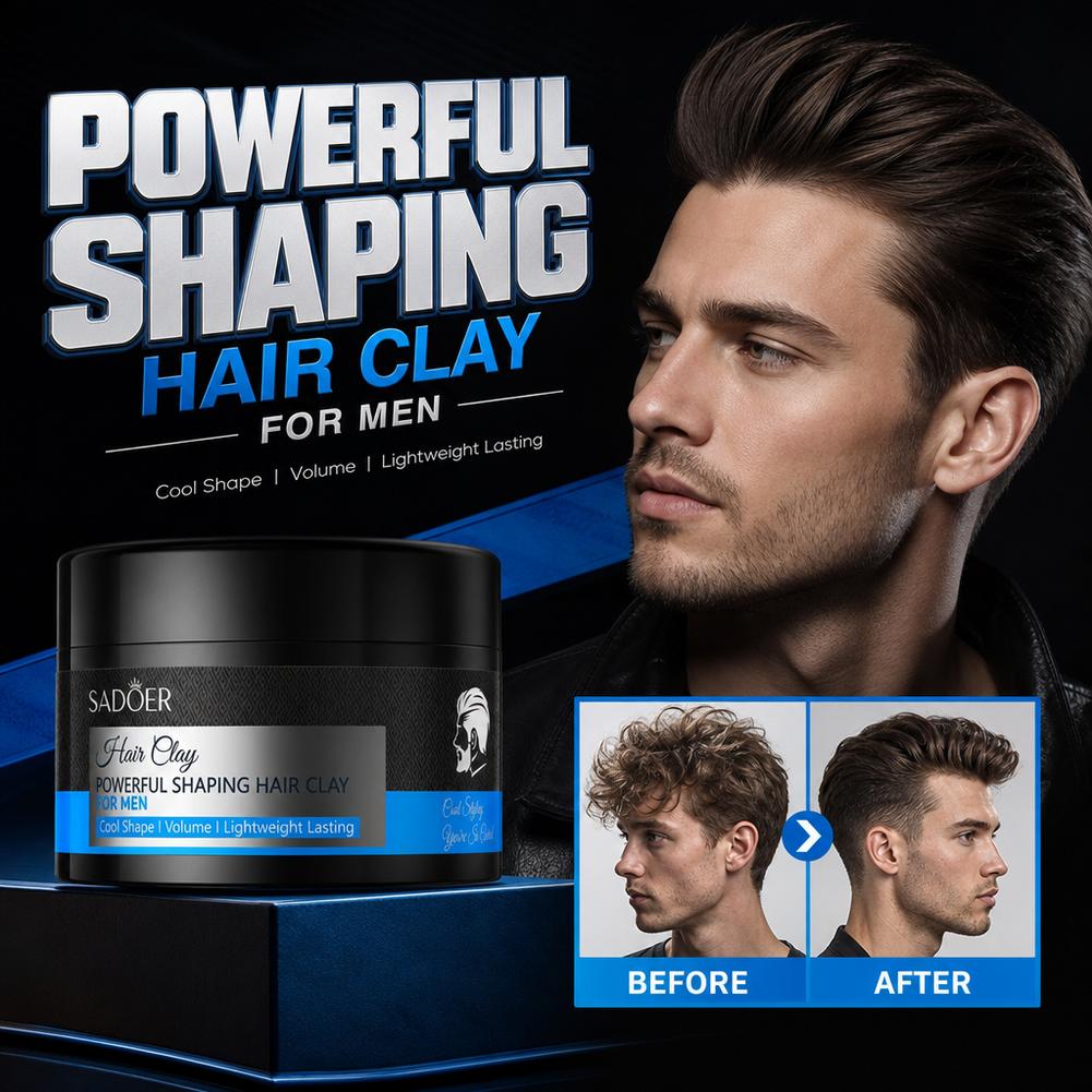 Men'S Grooming Salon - Matte haarstyling klei, sterke hold, niet-vette