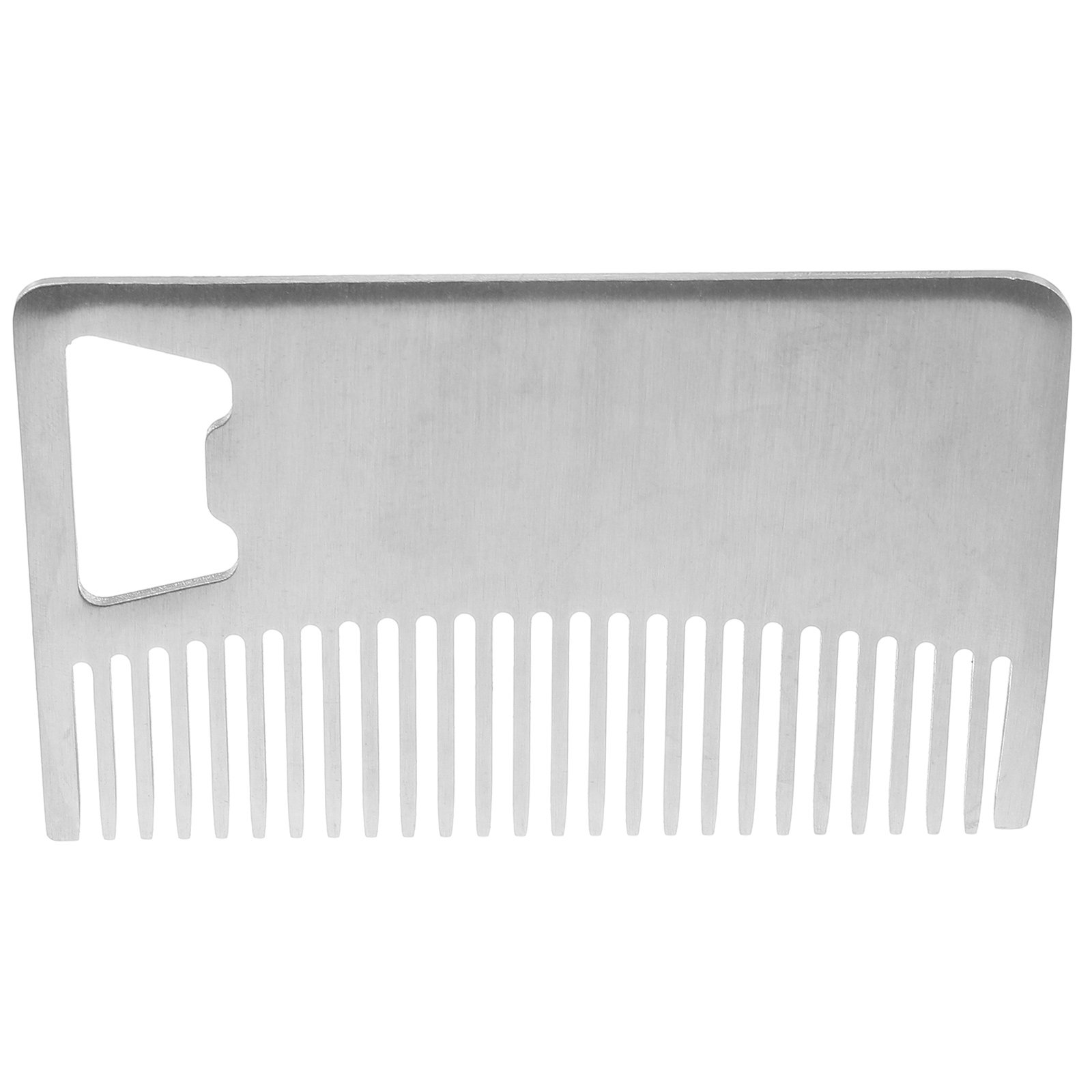 Men'S Grooming Hair - Draagbare creditcardformaat roestvrijstalen baardkam antistatisch mannen