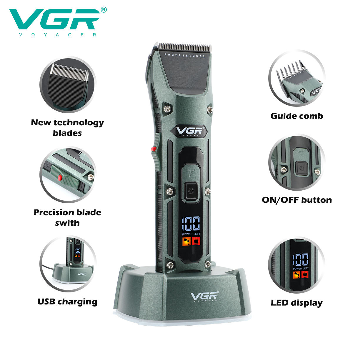 VGR V-696 Nieuwe metalen popul - Men'S Grooming Salon recensie en prijs